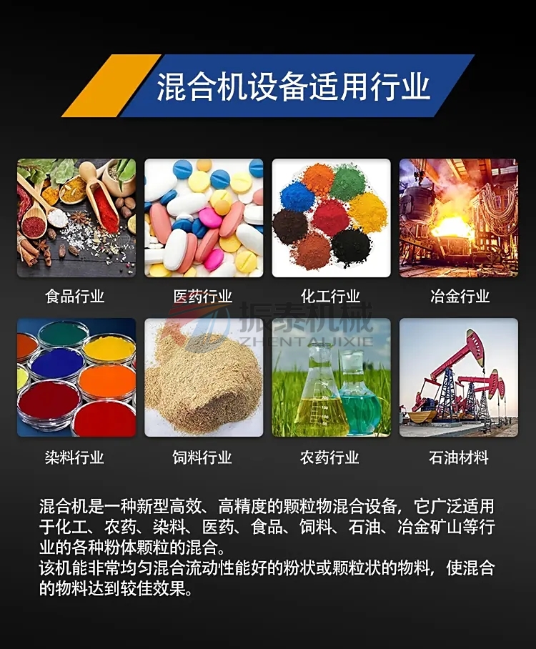 化工染料混合雙螺旋錐形混合機適用行業